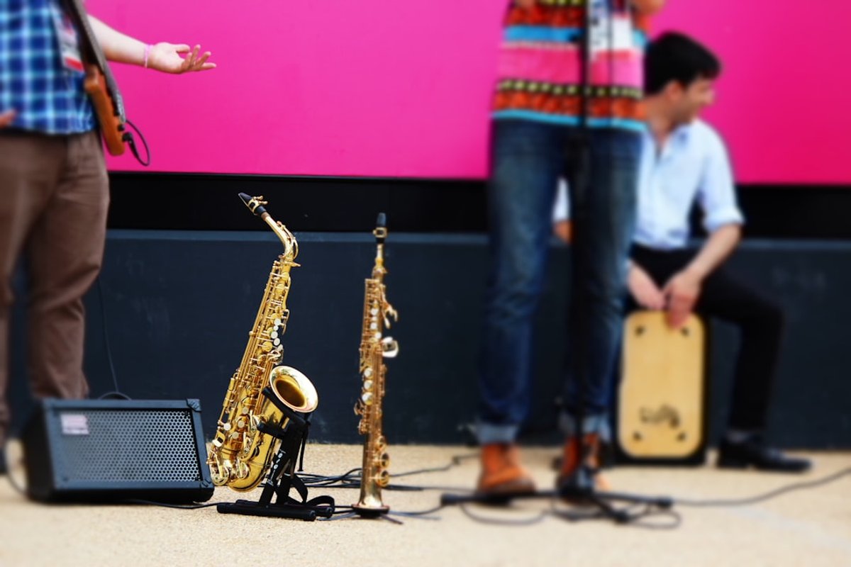 Musical instruments in an education and studio setting
